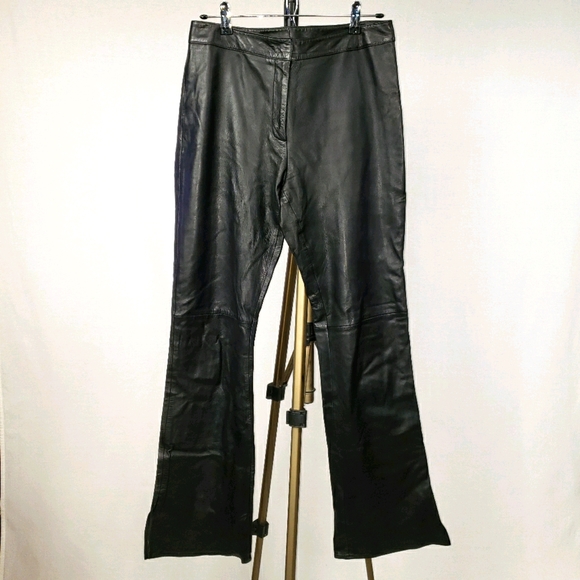 Cache High Waisted Leather Pants - Picture 1 of 5
